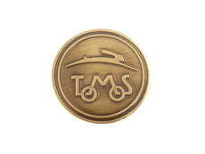 Aufkleber Tomos logo rund 50mm RealMetal® Gold